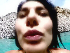 Beautiful Masturbates Sweetly On The Beach