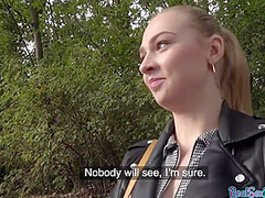 Reality babe POV fucked outdoor 4 cash after casting