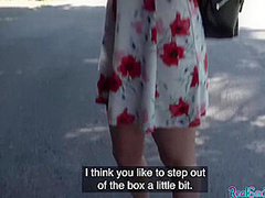 Public babe POV fucked outdoor 4 cash after casting