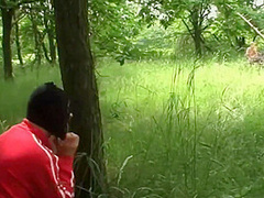 Outdoor Sex For A Blonde Girl With Natural Boobs During A