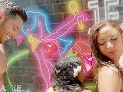 Billy Boston And Cassie Del Isla In Get Super Wet Playing Hawaiian