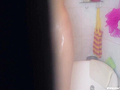 Marval - Spying Big Saggy Tits Wife How She Take A Shower