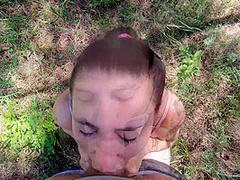 Hot Little Brunette Slut Gets Fucked Outside In Pov