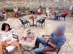 Public Extreme! I Pulled Out His Giant Cock In The Middle Of The Restaurant