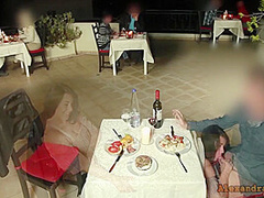 Public Extreme! I Pulled Out His Giant Cock In The Middle Of The Restaurant