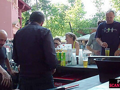 Dominated public slut drilled in throat by hardcore lover