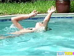 Sexy Brooke Swimming Nude showcasing perfect Body