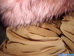 Pickedup busty babe POV fucked outdoor 4 money after casting