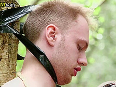 BDSM CFNM group BJ and HJ outdoor 4 sub by dominant babes