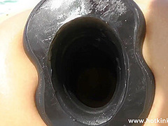 Slut Walk On The Cliff Ends With Anal Fisting & Prolapse