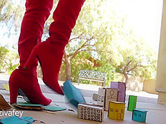 Takes Care Of A Tiny Alien Community That Has Incredibly High Toxin Levels With Her Boots! With Ziva Fey