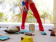 Takes Care Of A Tiny Alien Community That Has Incredibly High Toxin Levels With Her Boots! With Ziva Fey