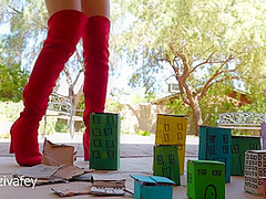 Takes Care Of A Tiny Alien Community That Has Incredibly High Toxin Levels With Her Boots! With Ziva Fey