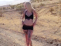 Lady Lazerus Sucking Cock In The Middle Of The Desert