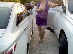 Ssbbw Hot Blonde Milf Twerking Big Booty & Playing With Tits Publicly Outside (black Cock Blowjob In Car) (car Sex) 7 Min