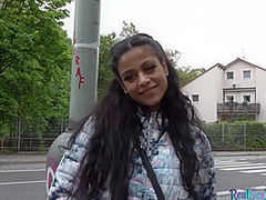 Reality public slut POV fucked 4 cash outdoor after casting