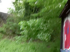 Reality public slut POV fucked 4 cash outdoor after casting