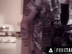 PURE TABOO Syren De Mer Tricks Her Stepson's GF Nikki Sweet Into A 3-Way For Pervy Husband To Record
