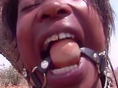Big Ass African Woman Outdoor Whipping