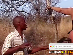 Big Ass African Woman Outdoor Whipping
