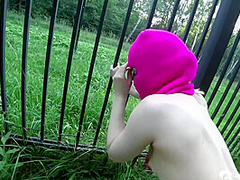 Masked chick takes my boner with pleasure