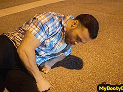 Public sex loving babe pussyfucked in public toilet of pump