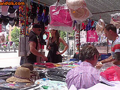 Useless slut fucked in public outdoor before facial jizzing