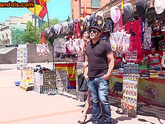 Useless slut fucked in public outdoor before facial jizzing