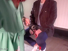 Hairdresser (part 4). Jeny Smith with seamless tights teasing a guy. He touched her pussy