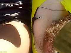 hairy ass stretched in public