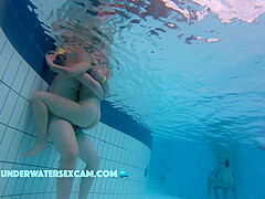 TEASER SHAMELESS TEEN COUPLE FUCKS IN PUBLIC POOL