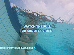 TEASER SHAMELESS TEEN COUPLE FUCKS IN PUBLIC POOL