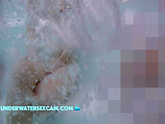 She gets horny in the jacuzzi and one finger disappears