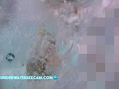 She gets horny in the jacuzzi and one finger disappears