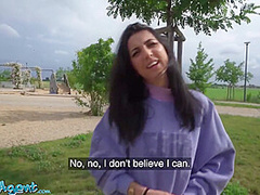 Gorgeous Natural Young And Skinny College Girl Takes Euros For Outdoor Flashing And Sex Outside With Big Dick
