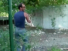 Cute Asian Christine Gets Deepthroated Outdoor By William