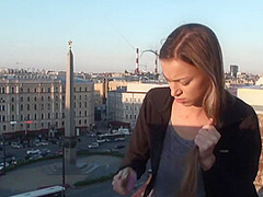 Sexy Russian Babe Sofy B Posing Nude On The Rooftop