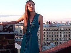 Sexy Russian Babe Sofy B Posing Nude On The Rooftop
