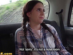 Cab 19yo slut drilled in missionary by big white cock