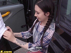 Cab 19yo slut drilled in missionary by big white cock