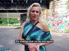 Horny Blonde And Brittany Bardot In Mature Lady With Great Tits And Long Grippy Pussy Lips Orgasms On A Thick Cock Outside In Public