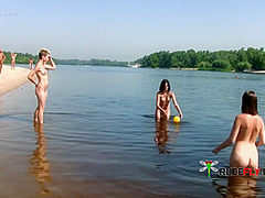Sensual Nudist Cutie Sunbathes