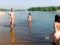 Sensual Nudist Cutie Sunbathes