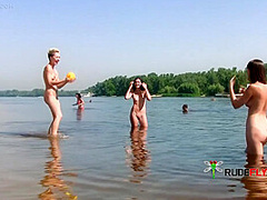Sensual Nudist Cutie Sunbathes