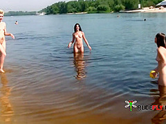 Sensual Nudist Cutie Sunbathes