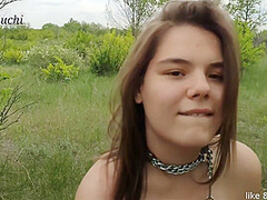 Teen Walks On A Leash And Gets Fucked By A Doggy