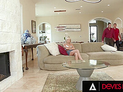 DEVILS FILM - Naughty Teen Exhibitionist Chloe Temple Fucks Right In Front Her Stepfather