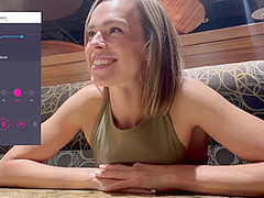 Cumming Hard In Public Restaurant With Lush Remote Controlled Vibrator