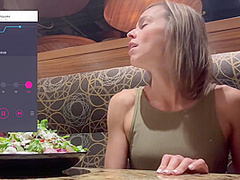 Cumming Hard In Public Restaurant With Lush Remote Controlled Vibrator