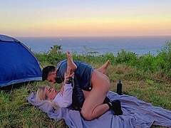 Lina Paige - Sexo Arriscado Casal Amador Real Fodendo Em Acampamento 520